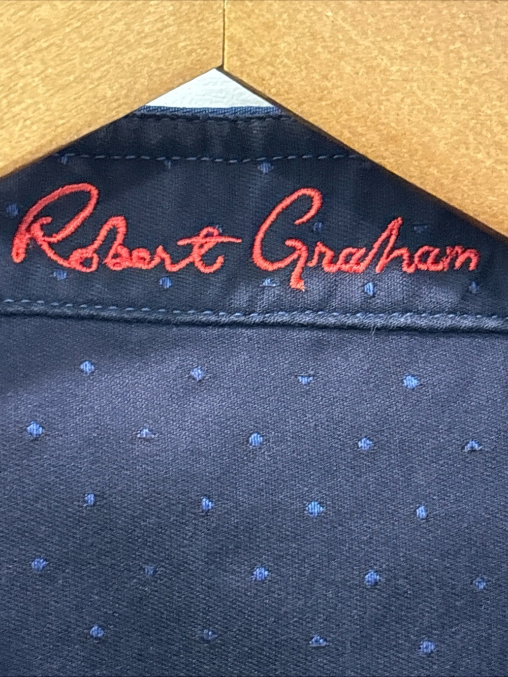 Robert Graham Men’s Reversible Button Down Shirt Size Large Blue 100% Cotton EUC - Picture 12 of 13